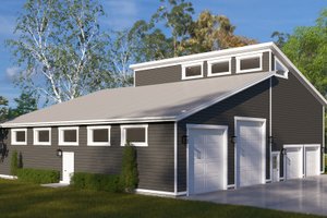 Barndominium Exterior - Front Elevation Plan #1060-264