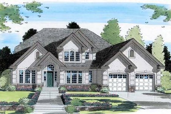 Exterior - Front Elevation for Traditional House Plan #312-603 - 4 bed, 2.5 bath