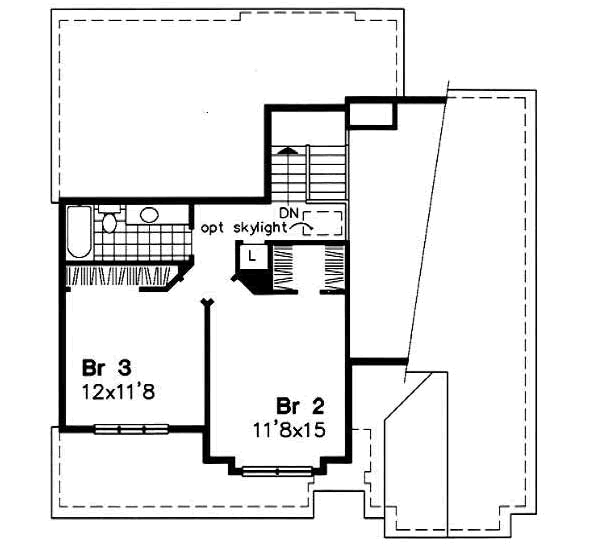 Home Plan - Traditional Floor Plan - Upper Floor Plan #50-176