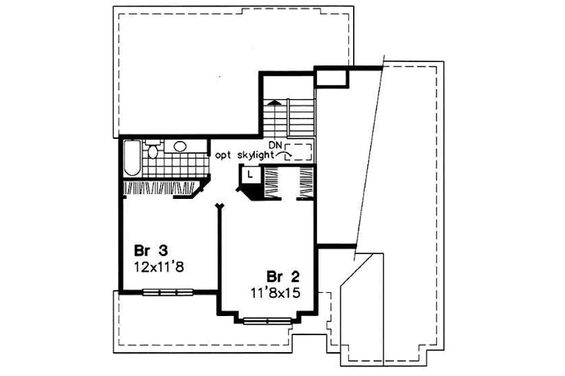 Home Plan - Floor Plan - Upper Floor for Traditional House Plan #50-176 - 3 bed, 2.5 bath