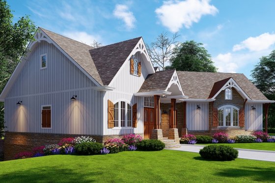 Exterior - Other Elevation for Farmhouse House Plan #54-103 - 5 bed, 5.5 bath
