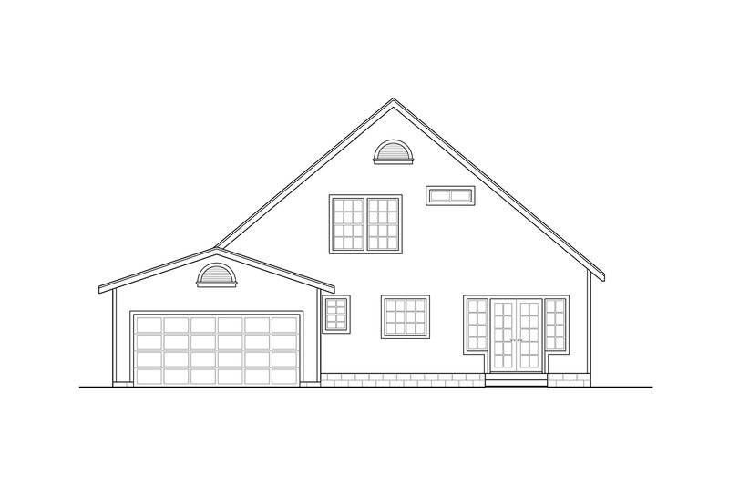 Home Plan - Exterior - Rear Elevation for Cottage House Plan #124-380 - 3 bed, 2.5 bath