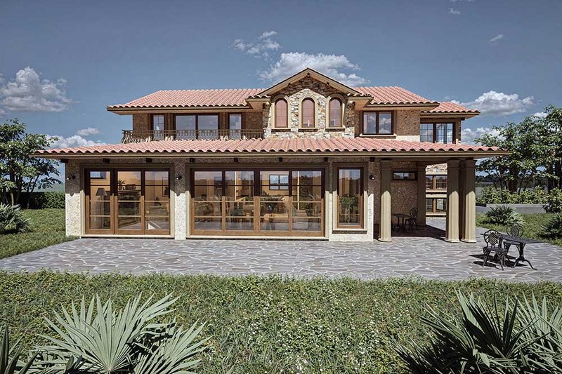House Plan Design - Exterior - Other Elevation for Mediterranean House Plan #1101-31 - 4 bed, 3.5 bath