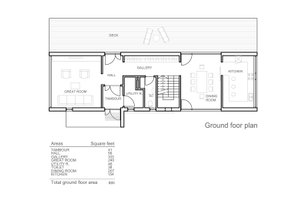 Floor Plan - Main Floor for Modern House Plan #552-3 - 3 bed, 2.5 bath