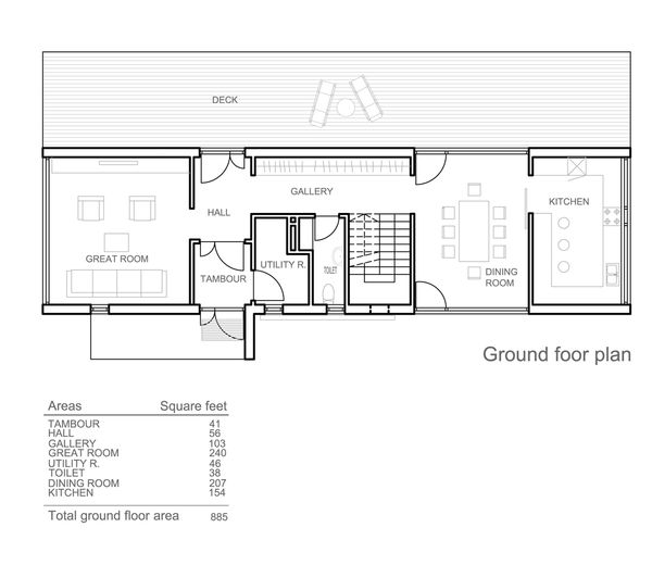 Modern Floor Plan - Main Floor Plan #552-3