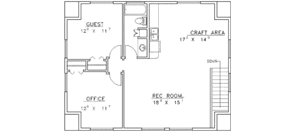 Traditional Floor Plan - Upper Floor Plan #117-251