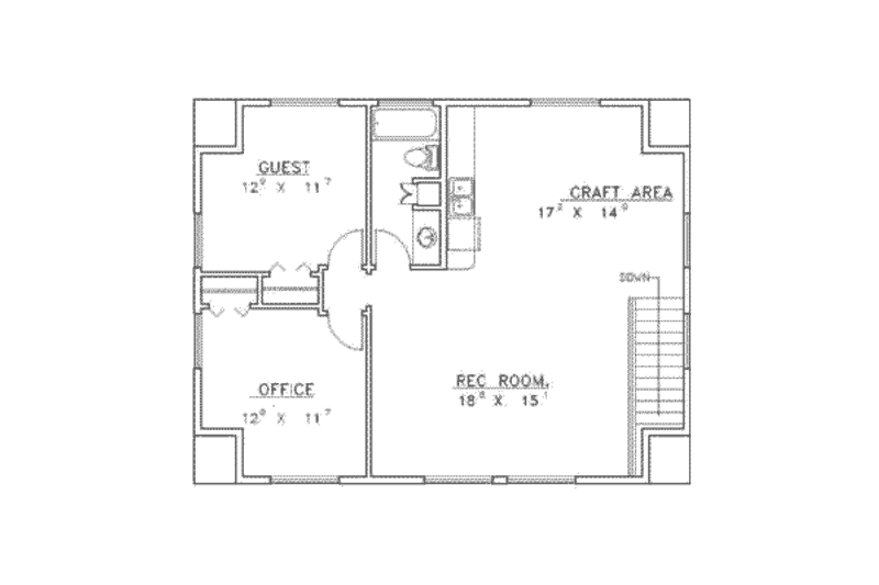 Dream House Plan - Floor Plan - Upper Floor for Traditional House Plan #117-251 - 2 bed, 1 bath