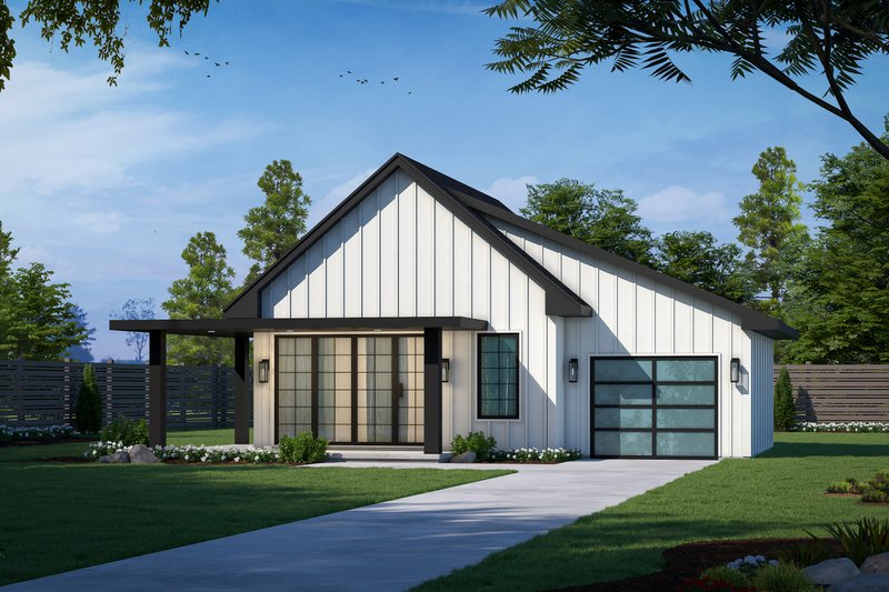 Modern Style House Plan - 2 Beds 1 Baths 682 Sq/Ft Plan #20-2562