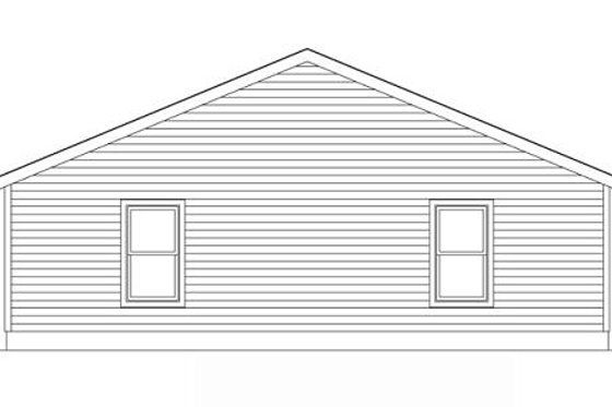 Exterior - Rear Elevation for Country House Plan #22-130 - 1 bed, 1 bath