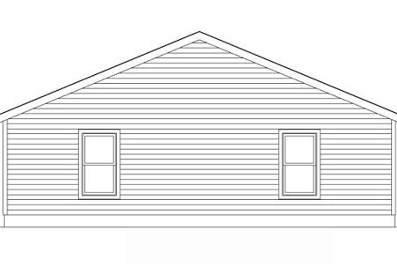 Home Plan - Exterior - Rear Elevation for Country House Plan #22-130 - 1 bed, 1 bath