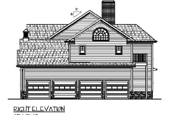 Exterior - Other Elevation 1 for Country House Plan #56-544 - 5 bed, 5 bath