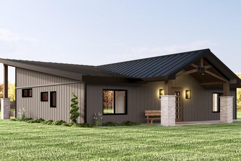 House Design - Exterior - Other Elevation 2 for Modern House Plan #1064-317 - 3 bed, 2 bath