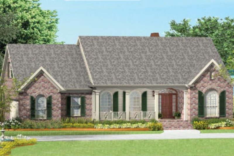 House Design - Southern Exterior - Front Elevation Plan #406-9620