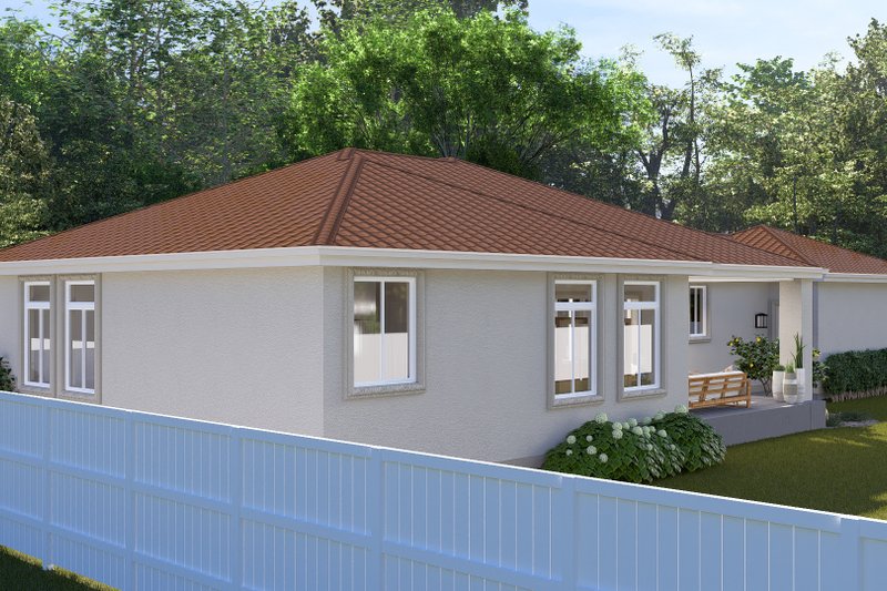 House Design - Exterior - Rear Elevation for Mediterranean House Plan #1060-255 - 3 bed, 2.5 bath