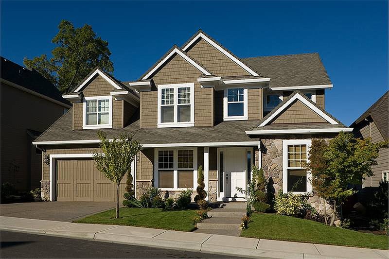 House Blueprint - Front View - 2600 square foot Traditional home