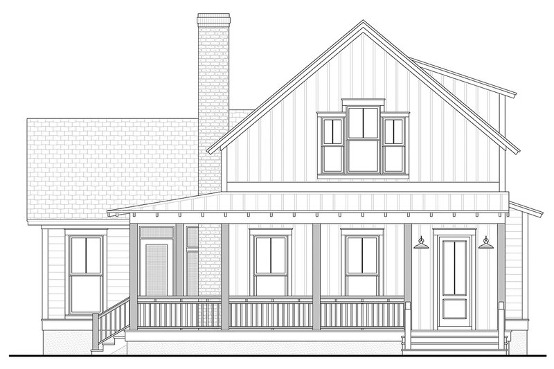 Dream House Plan - Exterior - Front Elevation 6 for Farmhouse House Plan #1067-5 - 4 bed, 3 bath