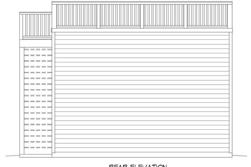 Architectural House Design - Exterior - Rear Elevation for Contemporary House Plan #932-111, 0 bath