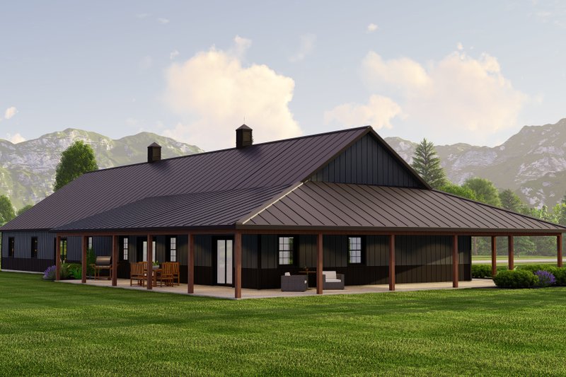 Architectural House Design - Exterior - Other Elevation 1 for Barndominium House Plan #1064-218 - 3 bed, 3.5 bath