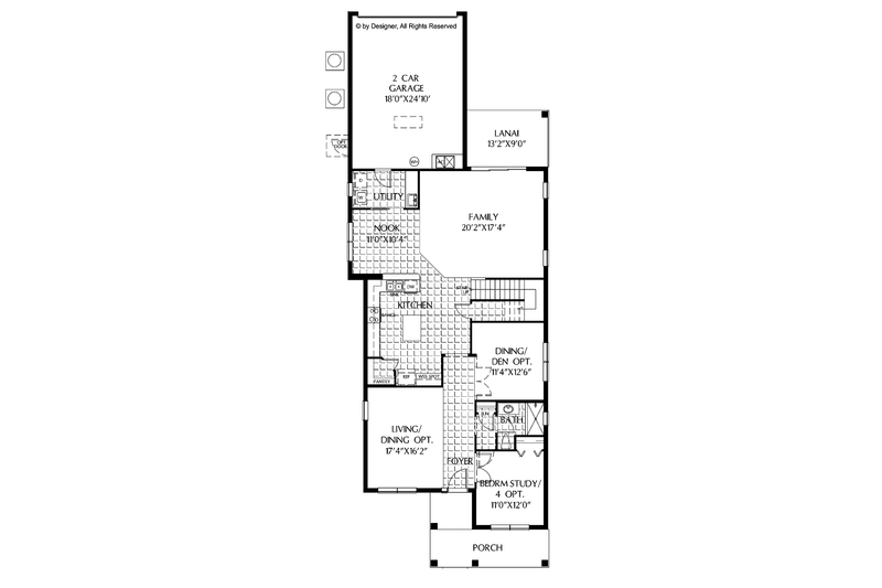 Home Plan - Floor Plan - Main Floor for Colonial House Plan #999-162 - 3 bed, 3 bath