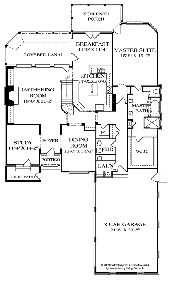 Architectural House Design - European Floor Plan - Main Floor Plan #453-161
