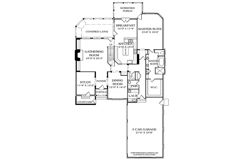 Home Plan - Floor Plan - Main Floor for European House Plan #453-161 - 4 bed, 3.5 bath