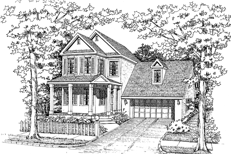 Architectural House Design - Exterior - Front Elevation 3 for Country House Plan #314-183 - 3 bed, 2.5 bath