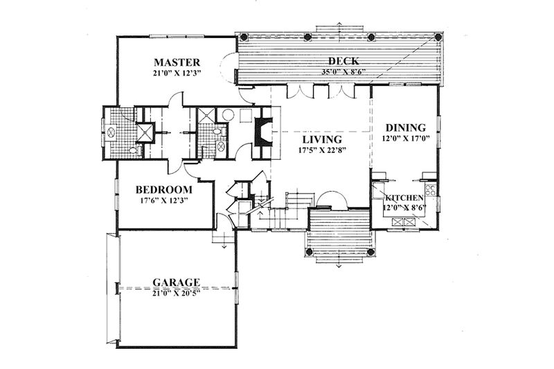 Dream House Plan - Floor Plan - Main Floor for Country House Plan #961-1 - 3 bed, 3 bath