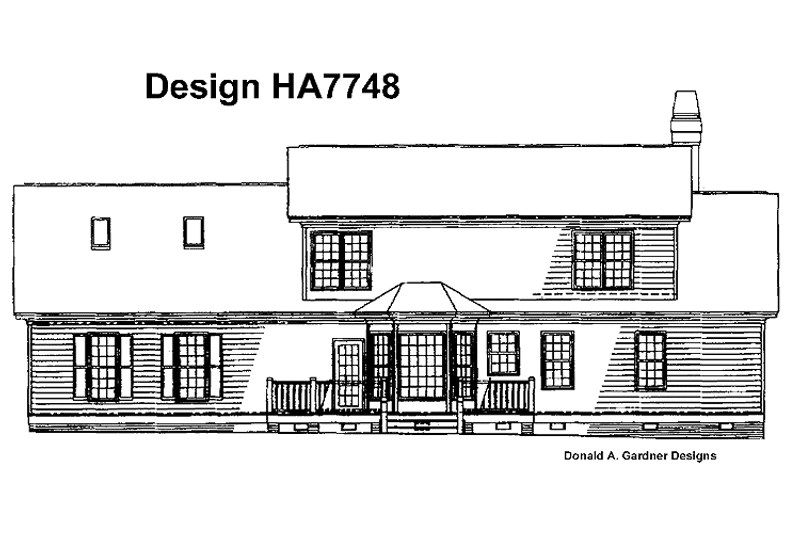 Home Plan - Exterior - Rear Elevation for Country House Plan #929-490 - 3 bed, 2.5 bath
