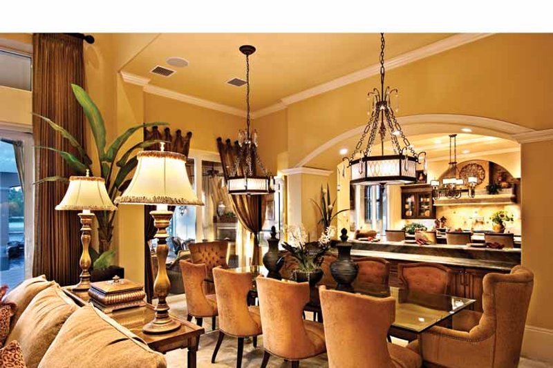 House Design - Interior - Dining Room for Mediterranean House Plan #930-440 - 5 bed, 5.5 bath