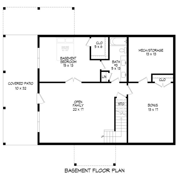 House Blueprint - Floor Plan - Lower Floor for Country House Plan #932-869 - 4 bed, 3.5 bath