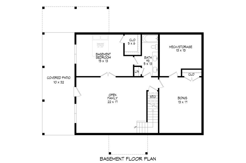 House Blueprint - Floor Plan - Lower Floor for Country House Plan #932-869 - 4 bed, 3.5 bath