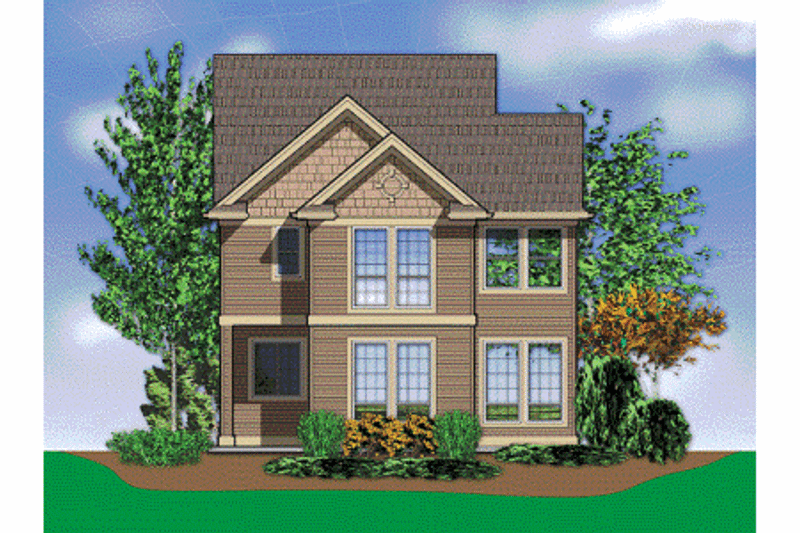 Dream House Plan - Exterior - Rear Elevation for Craftsman House Plan #48-319 - 4 bed, 2.5 bath