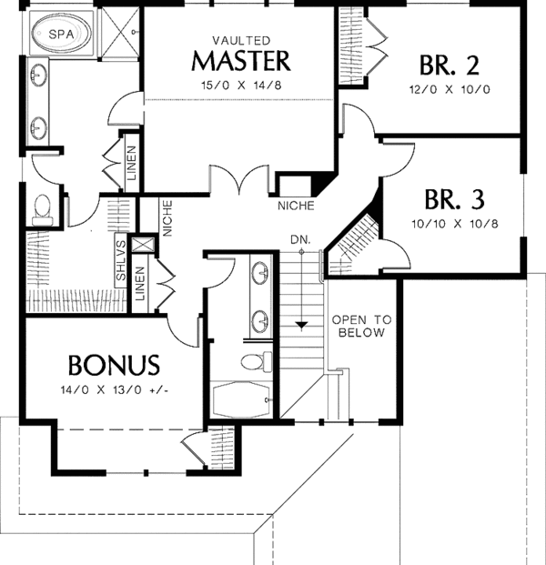 Home Plan - Contemporary Floor Plan - Upper Floor Plan #48-816