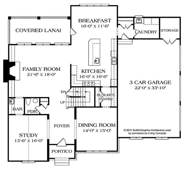 Architectural House Design - Country Floor Plan - Main Floor Plan #453-423