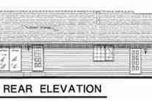 Exterior - Rear Elevation for Ranch House Plan #18-9321 - 3 bed, 1.5 bath