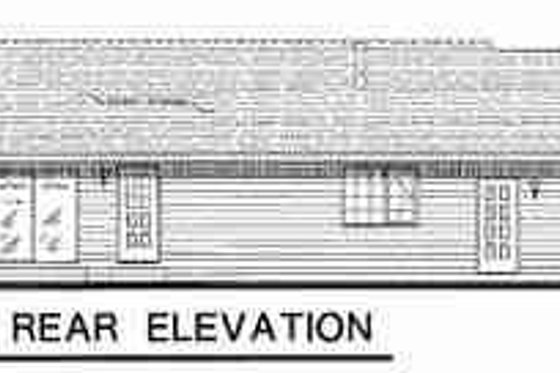 Exterior - Rear Elevation for Ranch House Plan #18-9321 - 3 bed, 1.5 bath