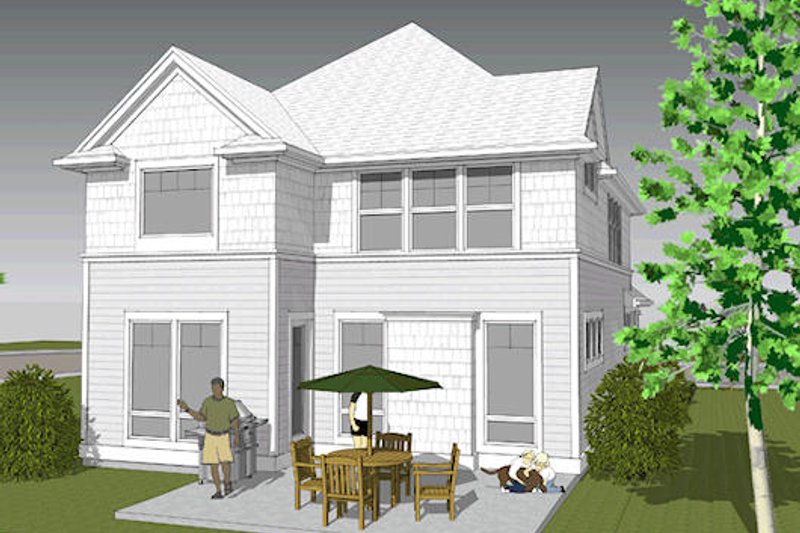 Dream House Plan - Exterior - Rear Elevation for Craftsman House Plan #48-498 - 4 bed, 2.5 bath
