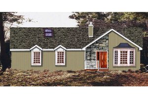 Ranch Exterior - Front Elevation Plan #3-135