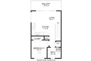Contemporary Style House Plan - 1 Beds 1.5 Baths 646 Sq/Ft Plan #932-1030 