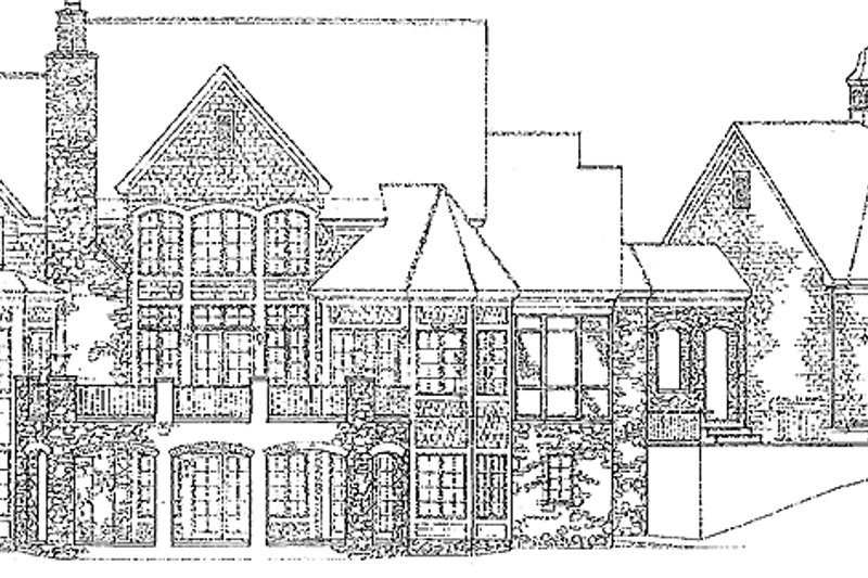 Home Plan - Exterior - Rear Elevation for Country House Plan #453-233 - 6 bed, 4 bath