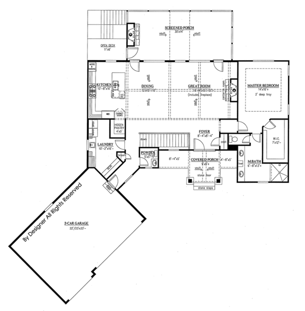 Home Plan - Craftsman Floor Plan - Main Floor Plan #437-76