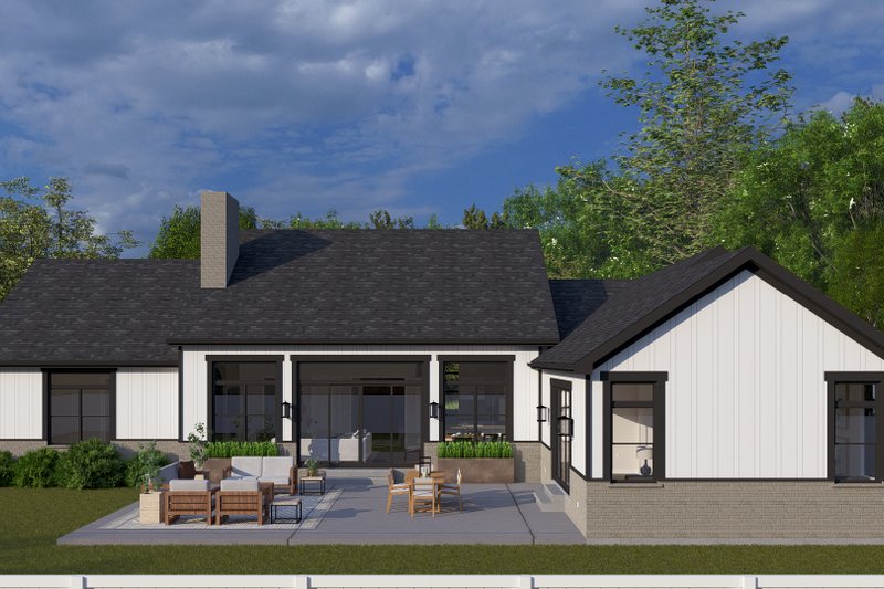 Architectural House Design - Exterior - Rear Elevation 1 for Farmhouse House Plan #1060-345 - 3 bed, 2.5 bath