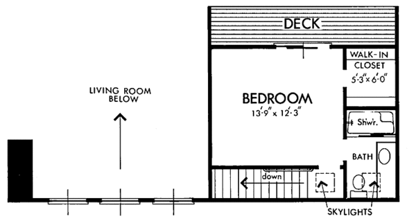 Architectural House Design - Contemporary Floor Plan - Upper Floor Plan #320-811