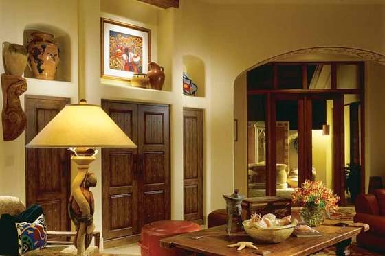 Interior - Family Room for Mediterranean House Plan #930-97 - 4 bed, 5.5 bath