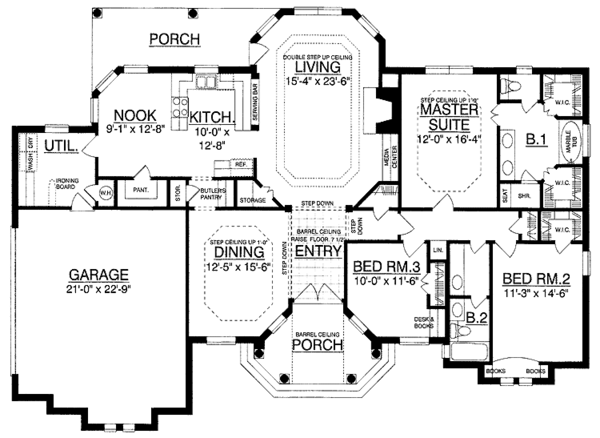 House Plan Design - Traditional Floor Plan - Main Floor Plan #40-474