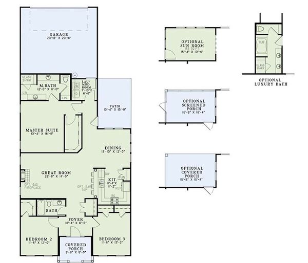 Dream House Plan - Traditional Floor Plan - Main Floor Plan #17-2420