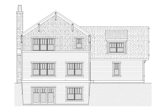 Exterior - Rear Elevation for Craftsman House Plan #901-82 - 4 bed, 2.5 bath