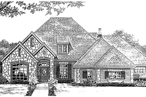 Home Plan - Exterior - Front Elevation for Country House Plan #310-1192 - 4 bed, 3.5 bath