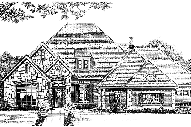 House Design - Country Exterior - Front Elevation Plan #310-1192