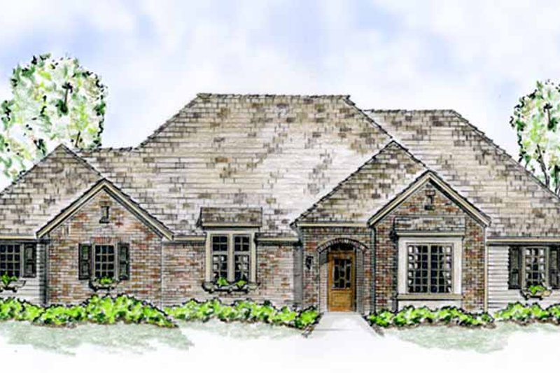 Dream House Plan - European Exterior - Front Elevation Plan #410-3563